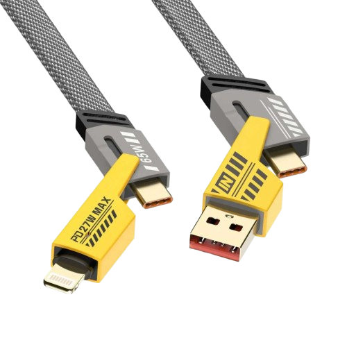 High Quality 4-in-1 Multifunctional 65W Fast Charging Data Cable for iPhone, iPad, Laptop, Type-C Mobile Phones